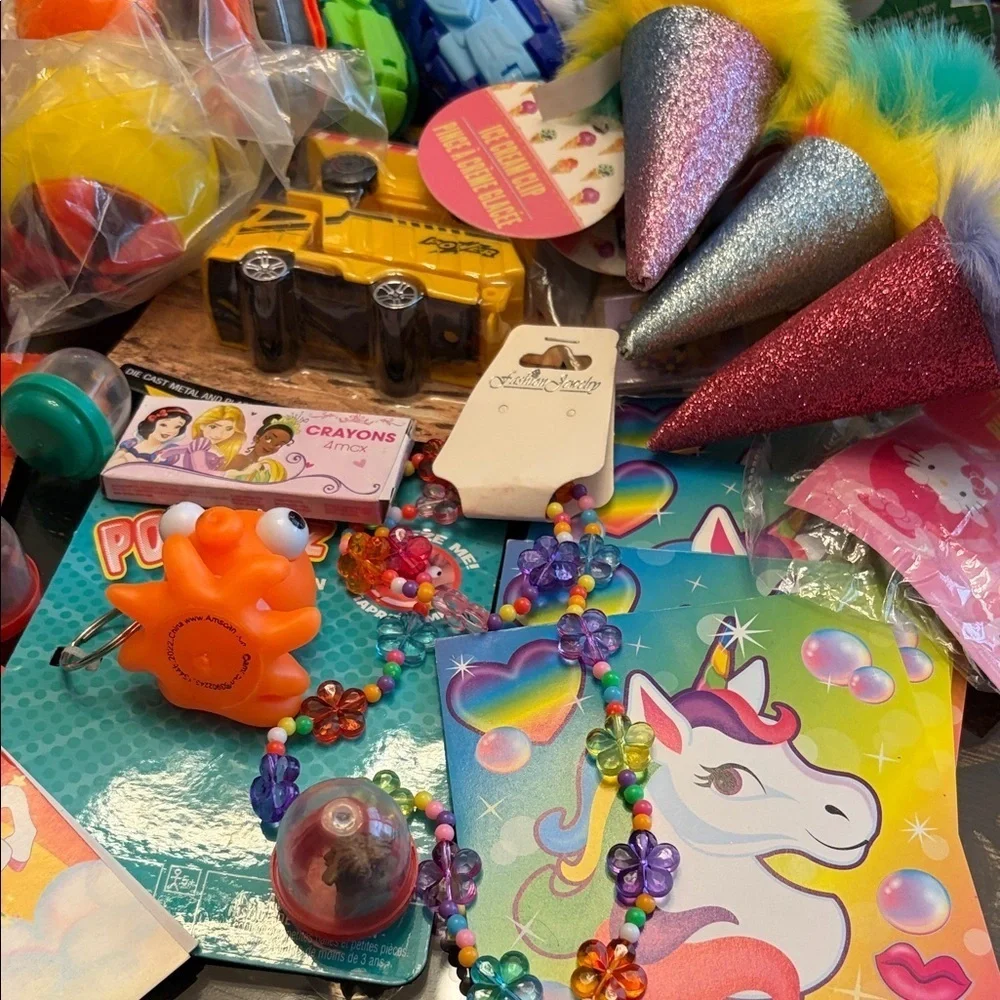 Small toys/treasure box/Party Favors stocking stuffer set. Lot of 100 items.